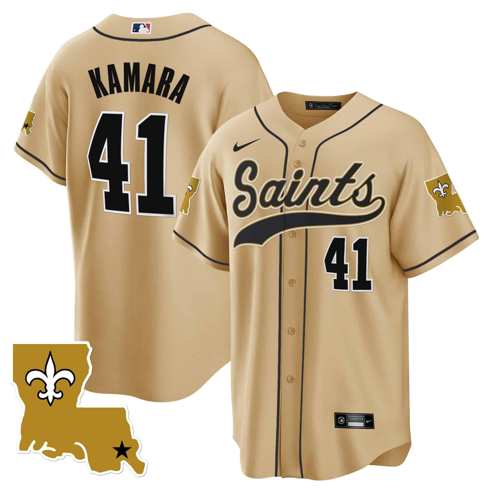 Men New Orleans Saints #41 Kamara Yellow 2024 Nike 1987 Legacy Cool Base NFL Jersey